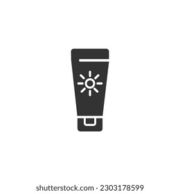 Suntan cream vector icon. filled flat sign for mobile concept and web design. Sunscreen simple solid icon. Symbol, logo illustration. Pixel perfect vector graphics