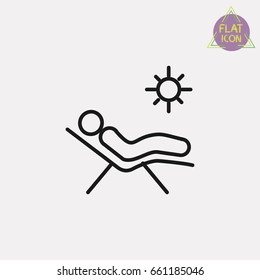 suntan line icon