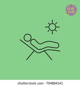 suntan line icon