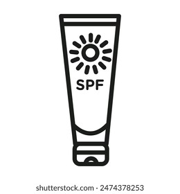 Suntan Lotion Icon Ideal for Skincare and Summer Illustrations