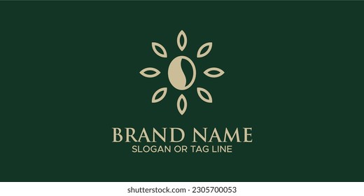 a sun-themed coffee logo or similar