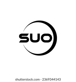 Diseño de logotipo de carta SUO, inspiración para una identidad única. Elegancia moderna y diseño creativo. Marca tu éxito con el impresionante logotipo.