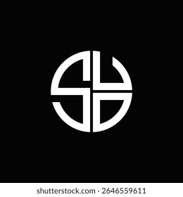 Logótipo SUO ícone SUO monograma SUO letra minimalista Círculo plana Design de logotipo abstrato moderno exclusivo.
