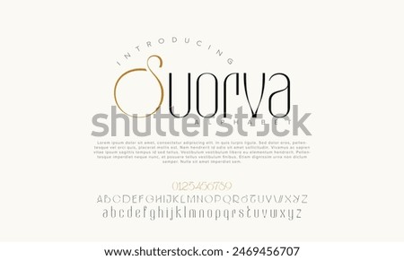 Suorva vector alphabet font for logo design