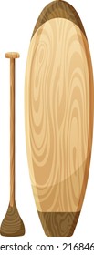 Sup board. Extreme sport symbol. Cartoon icon