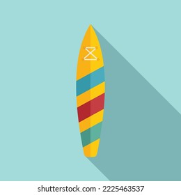 Sup board icon flat vector. Surf stand. Water beach