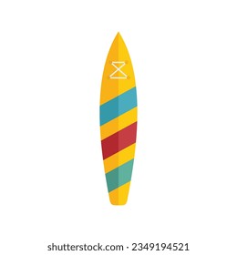 Sup board icon flat vector. Surf stand. Water beach isolated