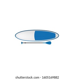 Sup board stand up paddle boards to surf isolated icon. Vector surfboard to ride on waves