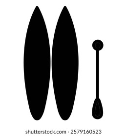 SUP boarding design elements. Stand up paddling and badges. 