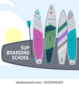 Sup boarding school. Inflatable stand up paddle