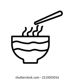 Sup Noodles line icon. simple design editable. Design template vector