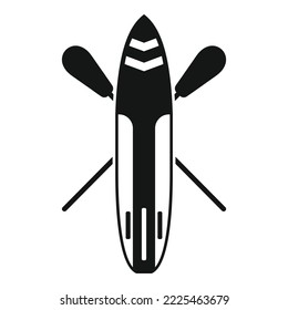 Sup paddle icon simple vector. Surf stand up. Water beach