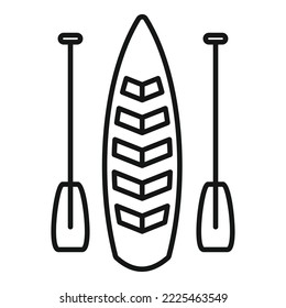 Sup paddleboard icon outline vector. Paddle board. Surf stand