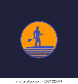 SUP, Stand up paddle surf board logo