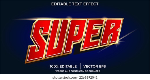 Super 3D editable text effect template