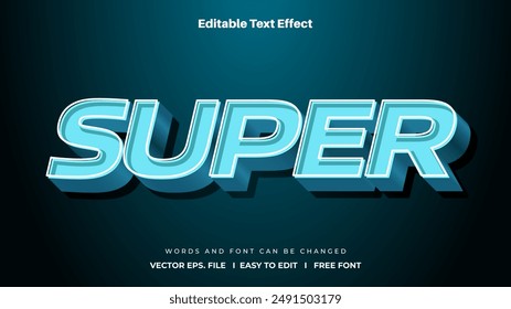 Super 3d editable text effect mockup style.
