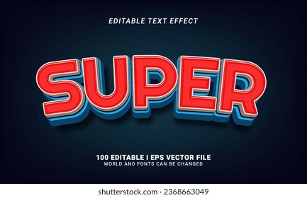 super 3d style text effect