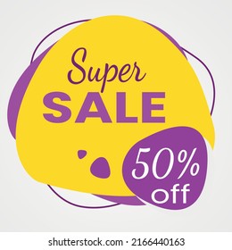 SUPER 50% DE DISEÑO DE ETIQUETAS PARA PROMOCIÓN DE VENTAS