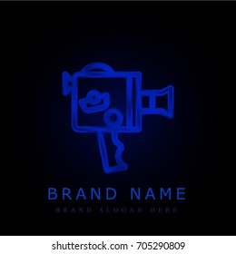 Super 8 blue chromium metallic logo