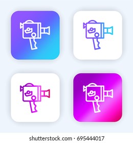 Super 8 bright purple and blue gradient app icon