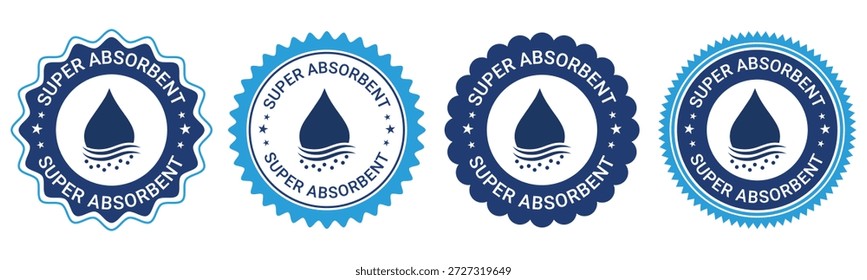 Insignia de calidad de material súper absorbente