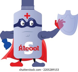 super alcool alcohol hero 
shield toon vector 