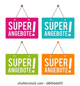 Super Angebote - Super Sale - Eps10 Vector.