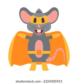 Super animal in colorful superhero costumes, funny children characters cartoon vector Illustration.