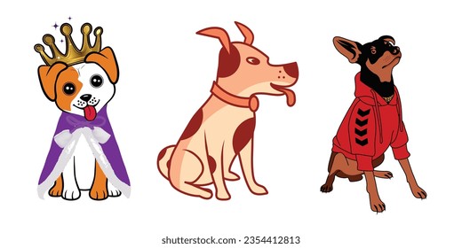 Super Animal fany Cheerful Bulldog Dog mascot.