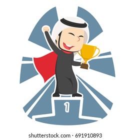 super arabian businessman with award