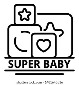 Super baby icon. Outline super baby vector icon for web design isolated on white background