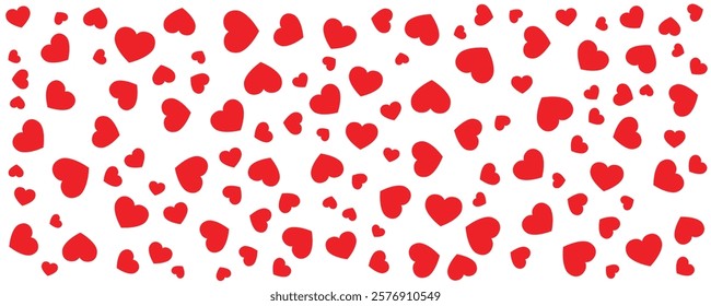 Super background of hearts on white background