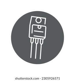 Super-Barriere-Diode schwarze Linie Symbol. Piktogramm für Webseiten, mobile App, Promo.