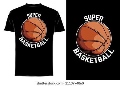 Super basketball t shirt mockup retro vintage