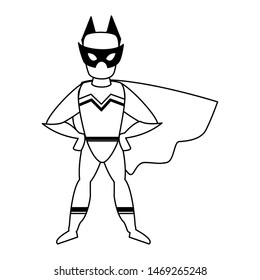 super bat man hero dark comic retro cartoon vector illustration graphic design