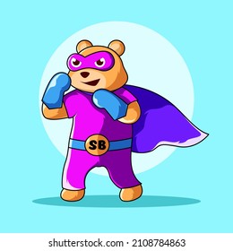 Superoso con gráfico vectorial de ilustración de pose de lucha. Ajustar para el logotipo de mascota, diseño de carácter