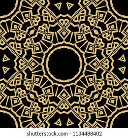 Super Beautiful round flower mandala. Vector illustration. Abstract.