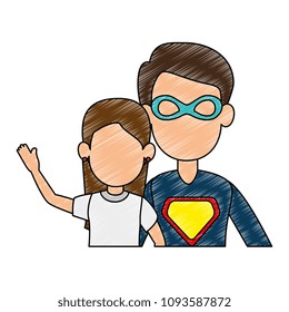 super best dad with daughter characters