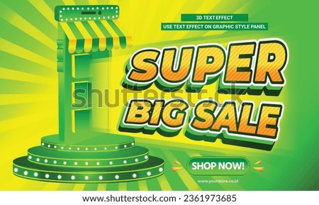 SUPER BIG SALE 3D TEXT EFFECT VECTOR PAYDAY SHOPPING  SPECIAL OFFER CASHBACK PROMO DISCOUNT FLYER AND BANNER SOCIAL MEDIA BACKGROUND TEMPLATE