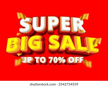 SUPER BIG SALE LOGO VEKTOR ROTER HINTERGRUND 