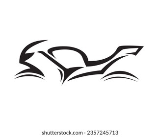 Super Bike logo design elements symbols