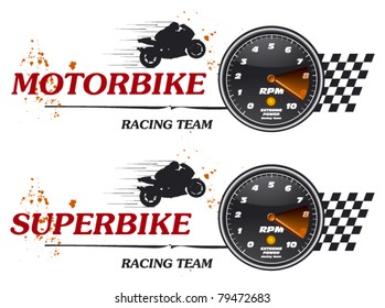 super bike tachometer banner