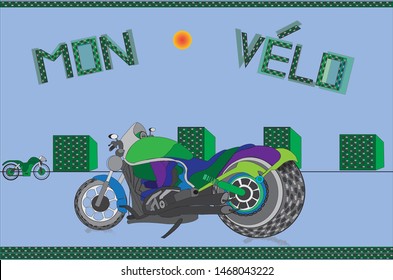 Super Bike Vector Graphics created in Adobe Illustrator
