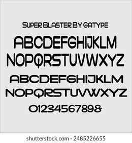 Super Blasters elegant font designed when in a creative mood and perfect shape, inspired by the bold, natural look of serifs so beautiful for today's fashion. 