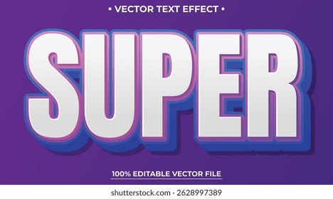 Super bold 3d editable text effect colorful gradient style