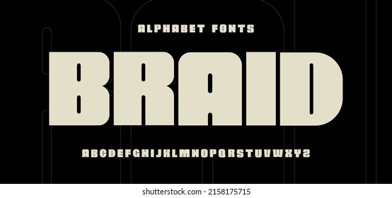 Super bold alphabet font. Urban classy font magazine typography - Shutterstock ID 2158175715
