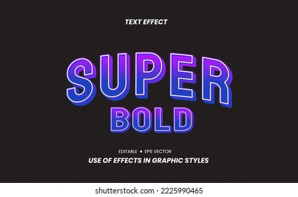 Super Bold colorful 3D font text effect stickers. easy to use in graphic style settings