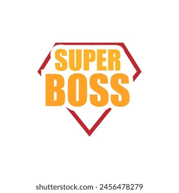 super boss icon on a white background, vector illustration