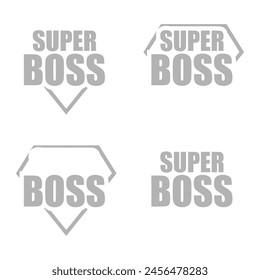 super boss icon on a white background, vector illustration