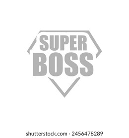 super boss icon on a white background, vector illustration